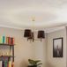 Argon Kroonluchter Polo, 3-lamps, zwart/donker messing