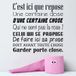 Sticker mural toilettes - Citation toilettes - 307x307 cm - Noir