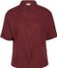 s.Oliver Vrouwen Blouse met Korte Mouwen Linnenmix Bordeaux Maat 52