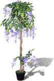 vidaXL Glycine kunstplant met pot 120 cm