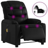 VidaXL Massagestoel Verstelbaar Elektrisch Kunstleer Zwart