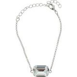 OTAZU Bracelet Lady Di Rhodium Cristal Taille: OS