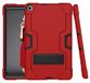Samsung Tab A8 10,5 x200/x205 (2021) hoes met kickstand, duurzame harde hybride drielaagse beschermhoes (rood + zwart