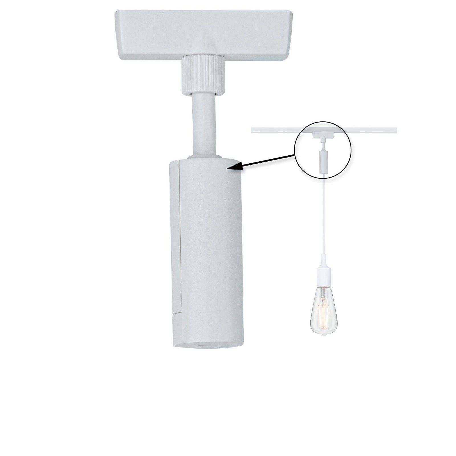 Paulmann URail Pendeladapter Universal - Wit - 50W