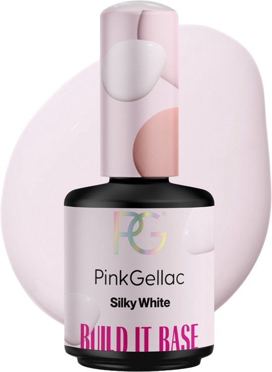 Pink Gellac Builder Gel - Build it Base Silky White - 15 ml