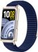Qubix - Nylon ribbelbandje - Bleu foncé - adapté pour Huawei Band 11 / 11 pro