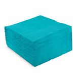 MORIGAMI SER42208084 servet 40x40, 2-laags, 1/4-voudig, 100 servetten, 2-laags glad met rand, turquoise
