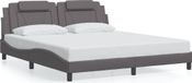 Maison Exclusive Cadre de lit "Viana" avec LED sans matelas Gris 180x200 cm