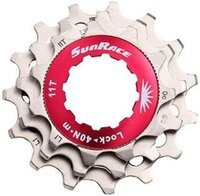 SunRace SPCS10 10v sluitring + kransjes 11-13-15T metallic - Zilver