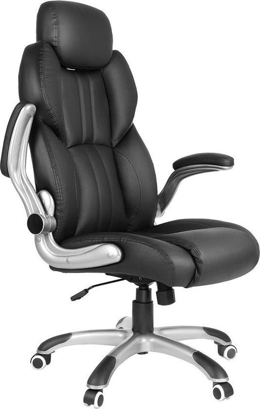 Segenn's King Ergonomic Office Chair - Black - Adjustable Armrests - 150kg Capacity