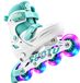 Suotu Patins à roulettes - Patins à roulettes réglables - Ligne : S78 - Patins à roulettes filles et garçons - Taille : EUR 32-36 - roues lumineuses - Vert/Blanc