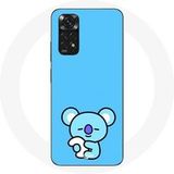 Maniacase Hoesje voor Xiaomi Redmi Note 11S 4G Bangtan BTS BT21 Koya RM blauwe achtergrond