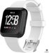 Strap-it Fitbit Versa / Versa 2 silicone band - wit - Maat: S