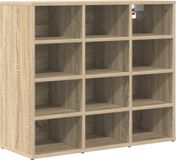 vidaXL Schoenenkast 77,5 x 30 x 67 cm bewerkt hout Sonoma eiken