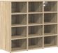 vidaXL Schoenenkast 77,5 x 30 x 67 cm bewerkt hout Sonoma eiken