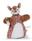 61855 Nijntje 61855 Knuffeldoek, handpop, reekalf, 2-in-1, 26 x 25 cm, bruin, baby's en peuters