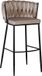 Kruk Bol Kruk 57 x 57 x 104 cm Synthetisch materiaal Zwart Beige Metaal