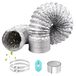 Merkloos Flexibele Afvoerslang - 125 mm Lengte, 3 m Aluminium Flex Hose