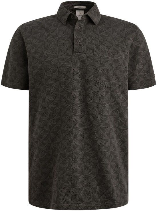 Cast Iron Regular Fit Polo Antraciet XL