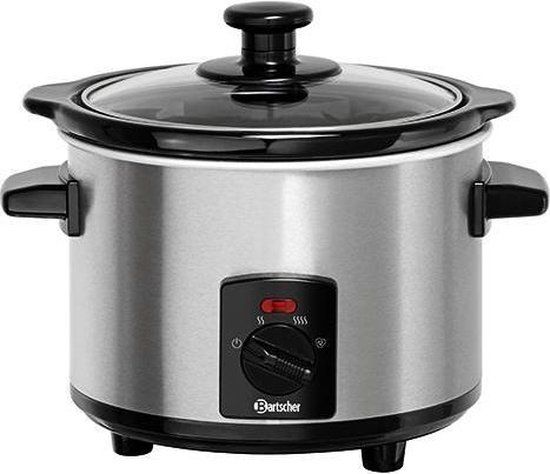 Bartscher Mini Slowcooker - 1.5L - Zilver - 3 Programma's