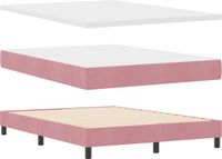 vidaXL Boxspringbed met hoofdeinde Roze 200 x 160 cm Fluweel
