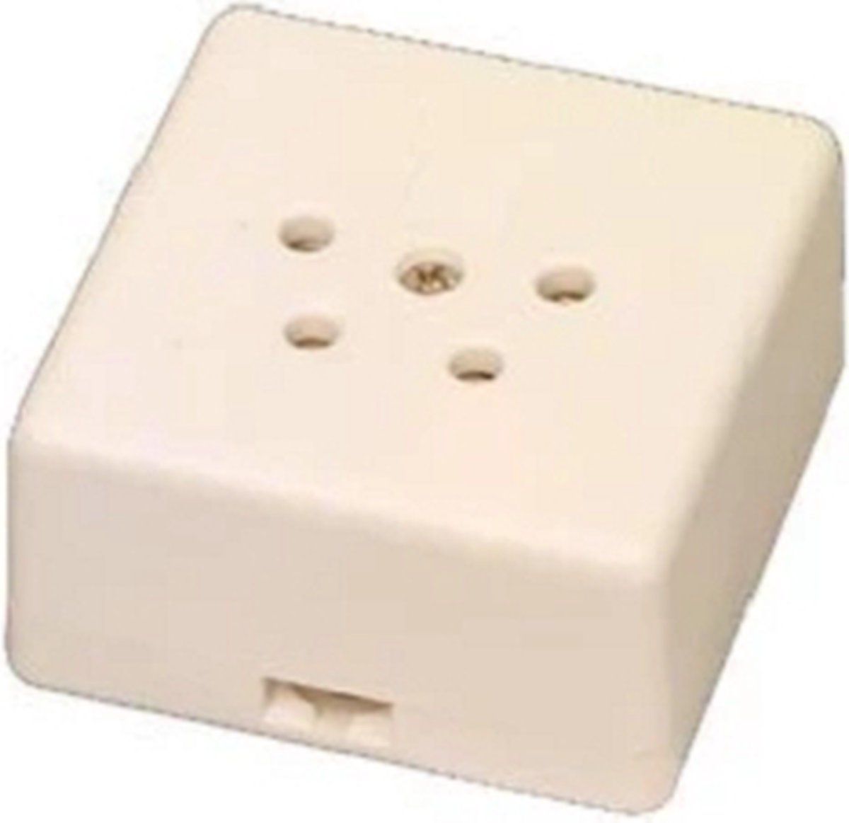 TBT Telefoondoos - Telefoon stopcontact PTT / KPN opbouw vierkant schroefaansluiting wit