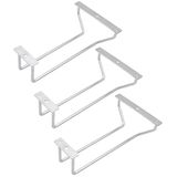 zoohot 7 inch wijnglazen rek, onder kast wijnglashouder roestvrij staal glasrek voor kast keuken bar (1 rijen, 3 stuks)