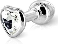 Diogol Anni Butt Plug Hart - Zilver - 35 mm
