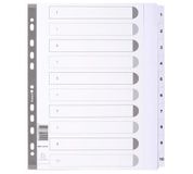 Guildhall MWD1-10Z-EW Kartonnen Scheidingskaarten Wit, Zwart A4 Maxi 25 Stuks