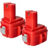 vhbw 2x batterie compatible avec Makita 6312DWH, 6313DA, 6312DWG, 6313D, 6311DW, 6311DWA, 6311DWHE, 6311DWH, 6312DW, 6312D outil (1500 mAh, NiMH, 12 V)