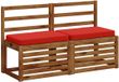 vidaXL - 1-delig - Bankkussen - VUGHT - 100% - Polyester - Rood - 60 x 40 x 5 cm