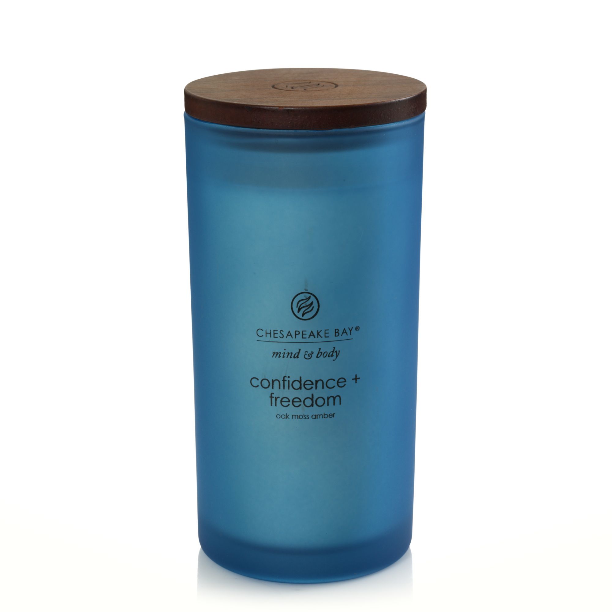 Chesapeake Bay Confidence & Freedom - Blue Cylinder Scented Candle - 24 Hours