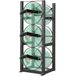 VEVOR Porte-bouteille de gaz, Capacité 3 x 13,6 kg, Support de cylindre de réfrigérant 32,5 x 33 x 84 cm, Rayonnage de stockage en acier A3 solide pour fréon, gaz, oxygène, azote, fluide frigorigène