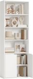 Homcom Boekenkast - Spaanplaat - 59x29x180cm - Wit