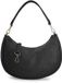 Manfield Zwarte Leren Handtas