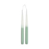 Set Arty Set van 2 kaarsen, 26 cm, Tie And Dye wit en Celadon