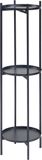 [en.casa] Plantenstandaard Tuusula 94x25 cm zwart