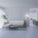 Italian Bed Linen Glamour, antislip bankovertrek met schiereiland SX, lichtgrijs, 290 cm