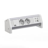 BACHMANN Desk 2xUTE 1xUSB A/C 22W GST18 RAL9010