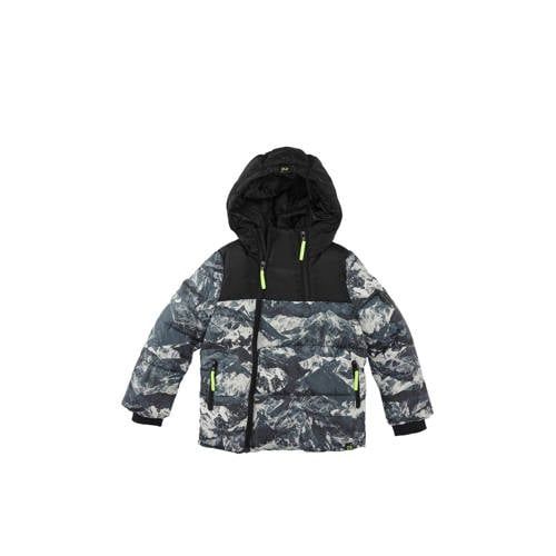 Z8 kids gewatteerde winterjas Gino donkerblauw
