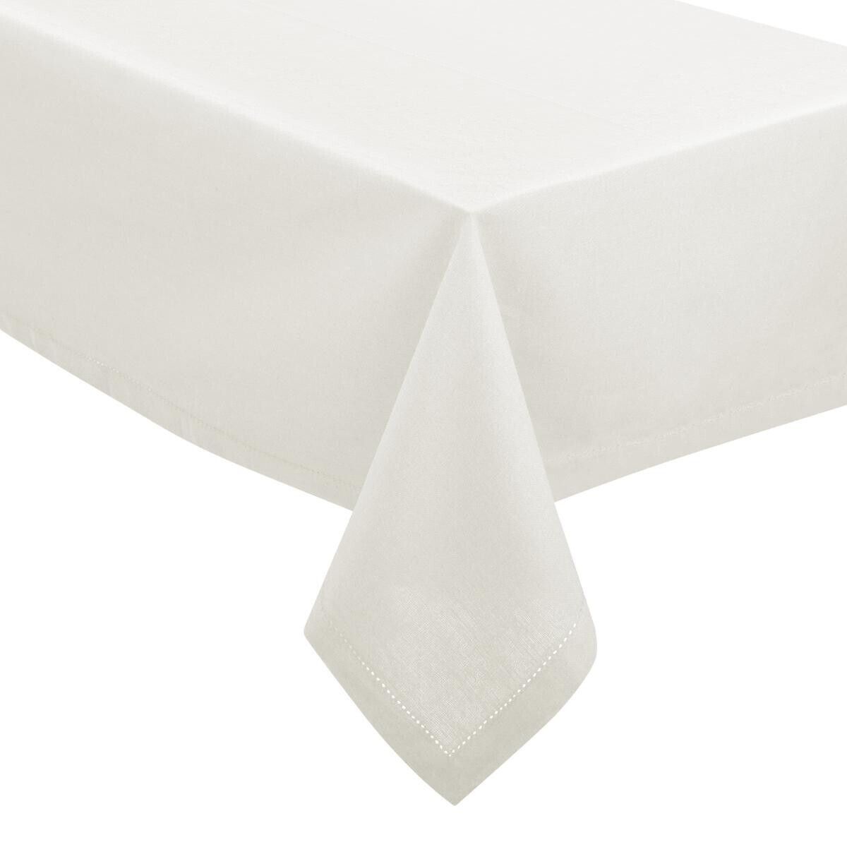 Tafelkleed van katoen rechthoekig 240 x 140 cm - wit