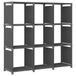 VidaXL Boekenkast met 9 vakken, Grijs, Polyester, Staal, 103x30x107.5 cm