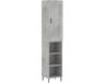 vidaXL Meuble haut - 34,5x34x180 cm - bois traité - gris béton