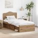 vidaXL Bedframe Ambachtelijk Eiken Massief Grenenhout 90 x 190 cm