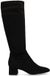 Manfield - Dames - Zwarte stretch laarzen met hak - Maat 41