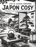 Livre Japon Cosy Livre de Coloriage Monochrome