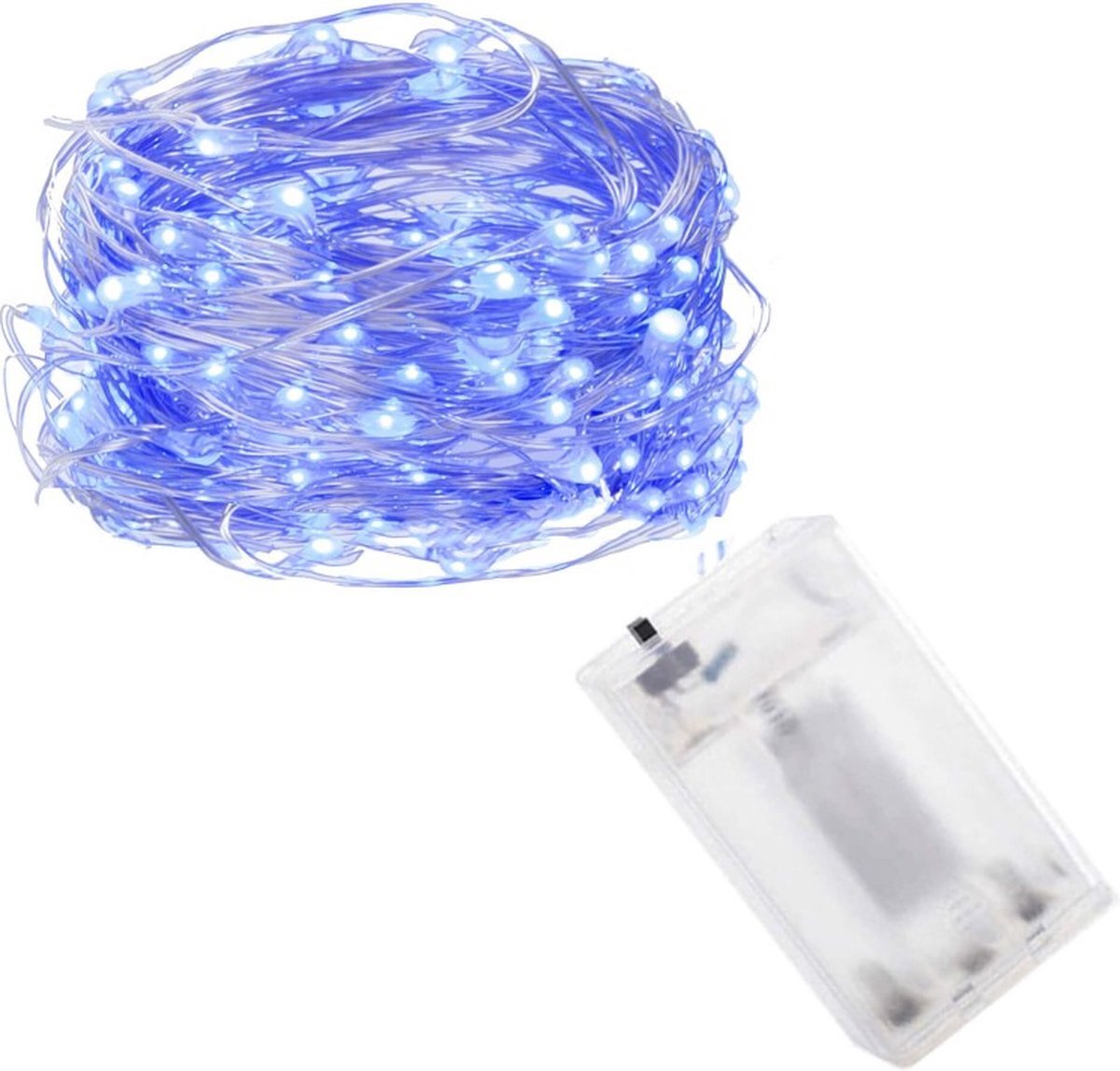 springos Kerstverlichting | 9.9 m | Batterij | 100 LED | Blauw