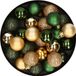 Merkloos / Sans marque Kaemingk B.V. Kerstballen - 34 stuks - goud en donkergroen - mix - 3 cm - mat - glans - glitter - kunststof