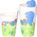 Givi Italia Feestbekers met hoesjes - 8x - dinosaurus - papier - 250ml