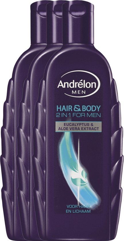 AndrÃ©lon FM Hair & Body - 300 ml - Shampoo - 3 stuks - Voordeelverpakking